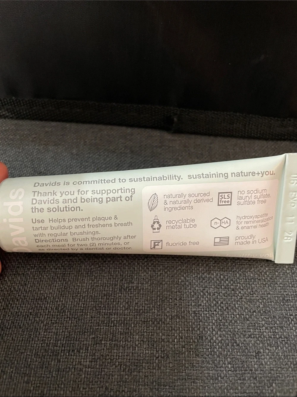 David’s Hydroxi Whitening+ enamel health toothpaste NWT 1.75 oz